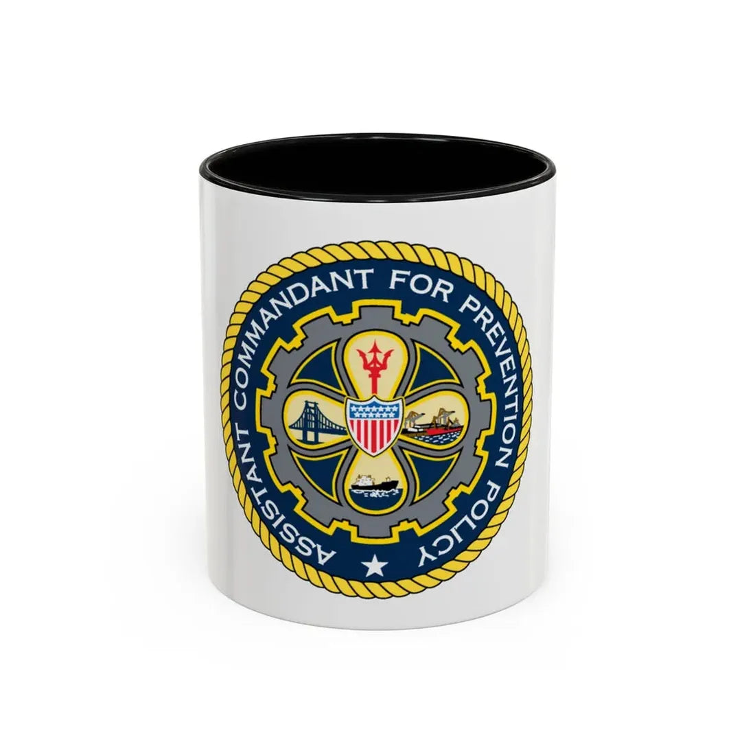 USCG Assistant Commandant for Prevention Policy (U.S. Coast Guard) Accent Coffee Mug 11oz Black - Go Mug Yourself