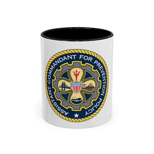 USCG Assistant Commandant for Prevention Policy (U.S. Coast Guard) Accent Coffee Mug 11oz Black - Go Mug Yourself
