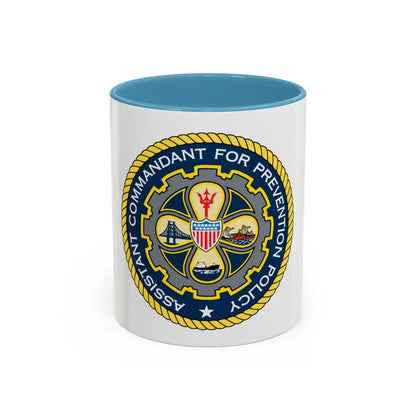 USCG Assistant Commandant for Prevention Policy (U.S. Coast Guard) Accent Coffee Mug 11oz Light Blue - Go Mug Yourself