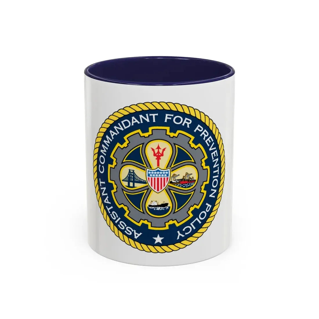 USCG Assistant Commandant for Prevention Policy (U.S. Coast Guard) Accent Coffee Mug 11oz Navy - Go Mug Yourself