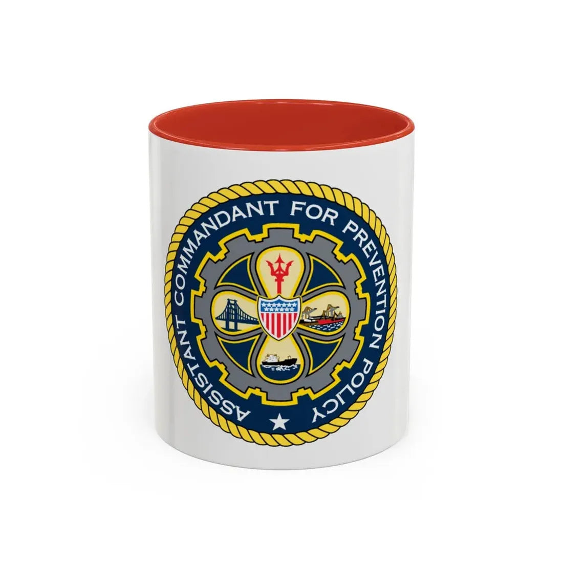 USCG Assistant Commandant for Prevention Policy (U.S. Coast Guard) Accent Coffee Mug 11oz Red - Go Mug Yourself