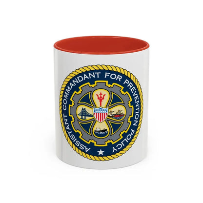 USCG Assistant Commandant for Prevention Policy (U.S. Coast Guard) Accent Coffee Mug 11oz Red - Go Mug Yourself