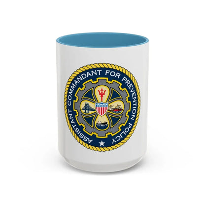USCG Assistant Commandant for Prevention Policy (U.S. Coast Guard) Accent Coffee Mug 15oz Light Blue - Go Mug Yourself