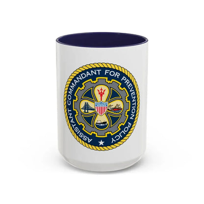 USCG Assistant Commandant for Prevention Policy (U.S. Coast Guard) Accent Coffee Mug 15oz Navy - Go Mug Yourself