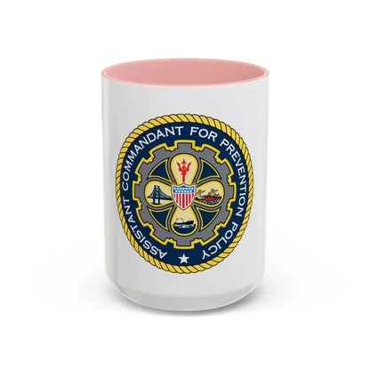 USCG Assistant Commandant for Prevention Policy (U.S. Coast Guard) Accent Coffee Mug 15oz Pink - Go Mug Yourself