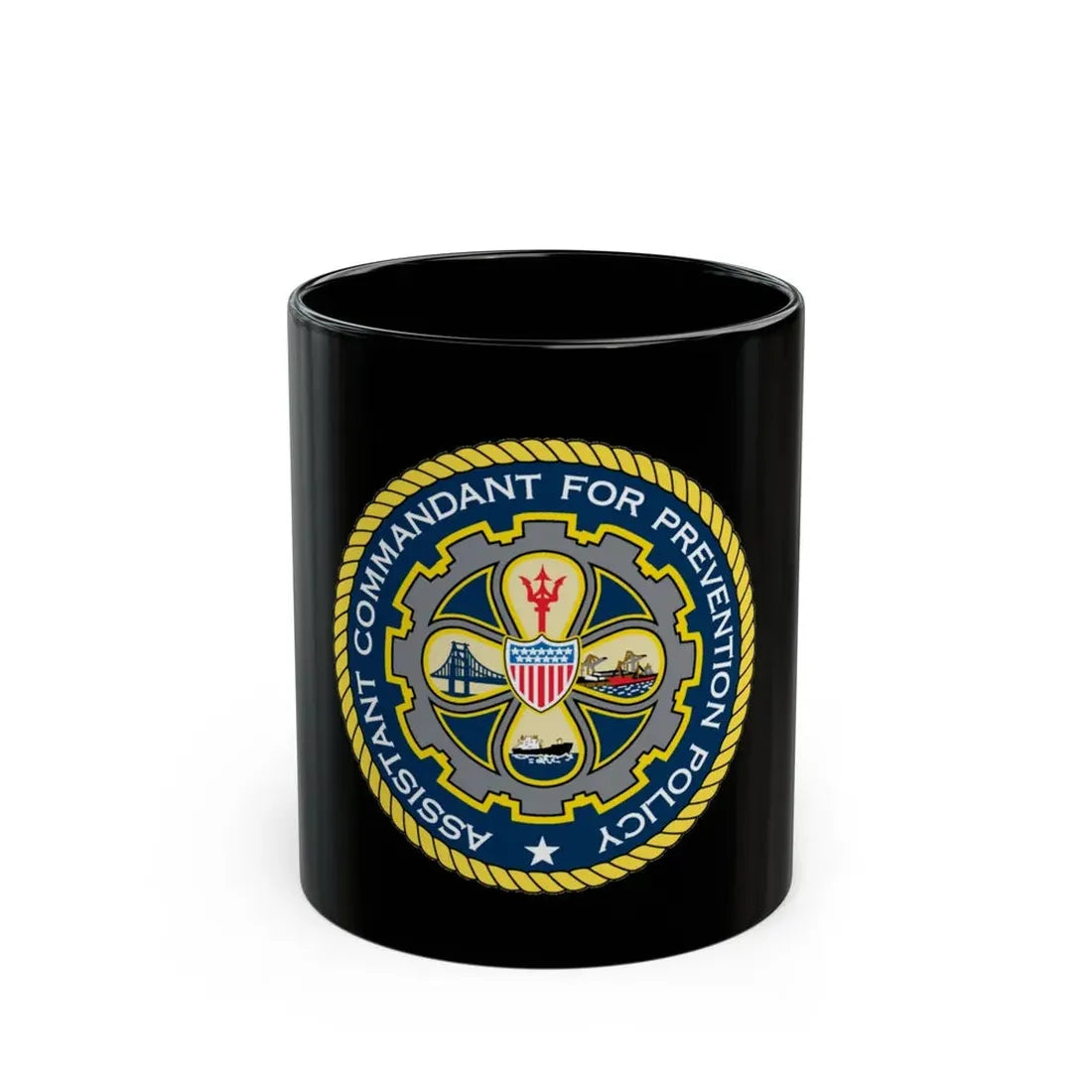 USCG Assistant Commandant for Prevention Policy (U.S. Coast Guard) Black Coffee Mug 11oz - Go Mug Yourself