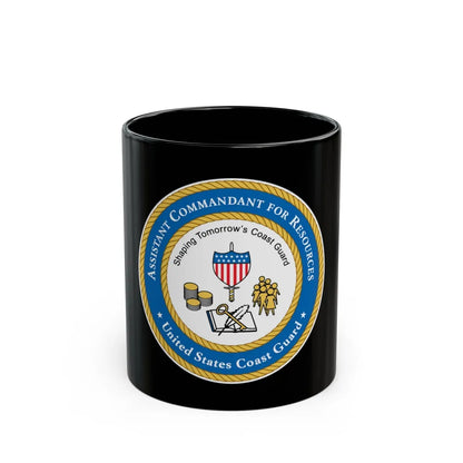 USCG Asst Commandant for Resources (U.S. Coast Guard) Black Coffee Mug-11oz-Go Mug Yourself