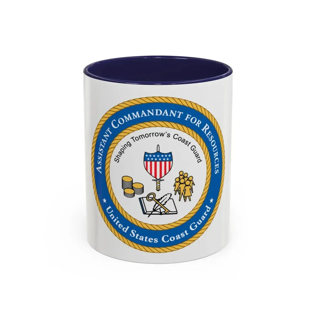 USCG Asst Commandant for Resources (U.S. Coast Guard) Accent Coffee Mug 11oz Navy - Go Mug Yourself