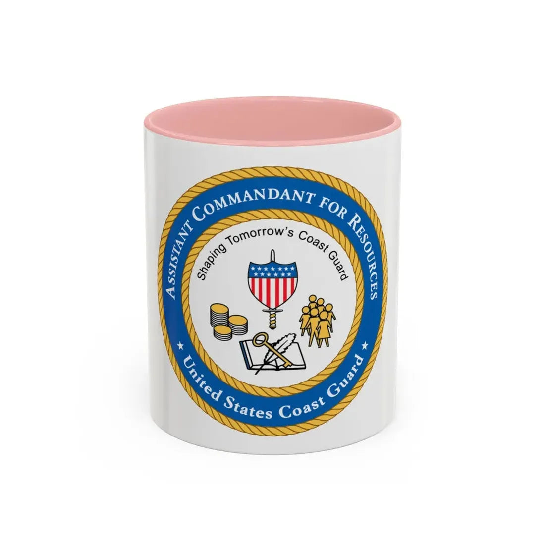 USCG Asst Commandant for Resources (U.S. Coast Guard) Accent Coffee Mug 11oz Pink - Go Mug Yourself