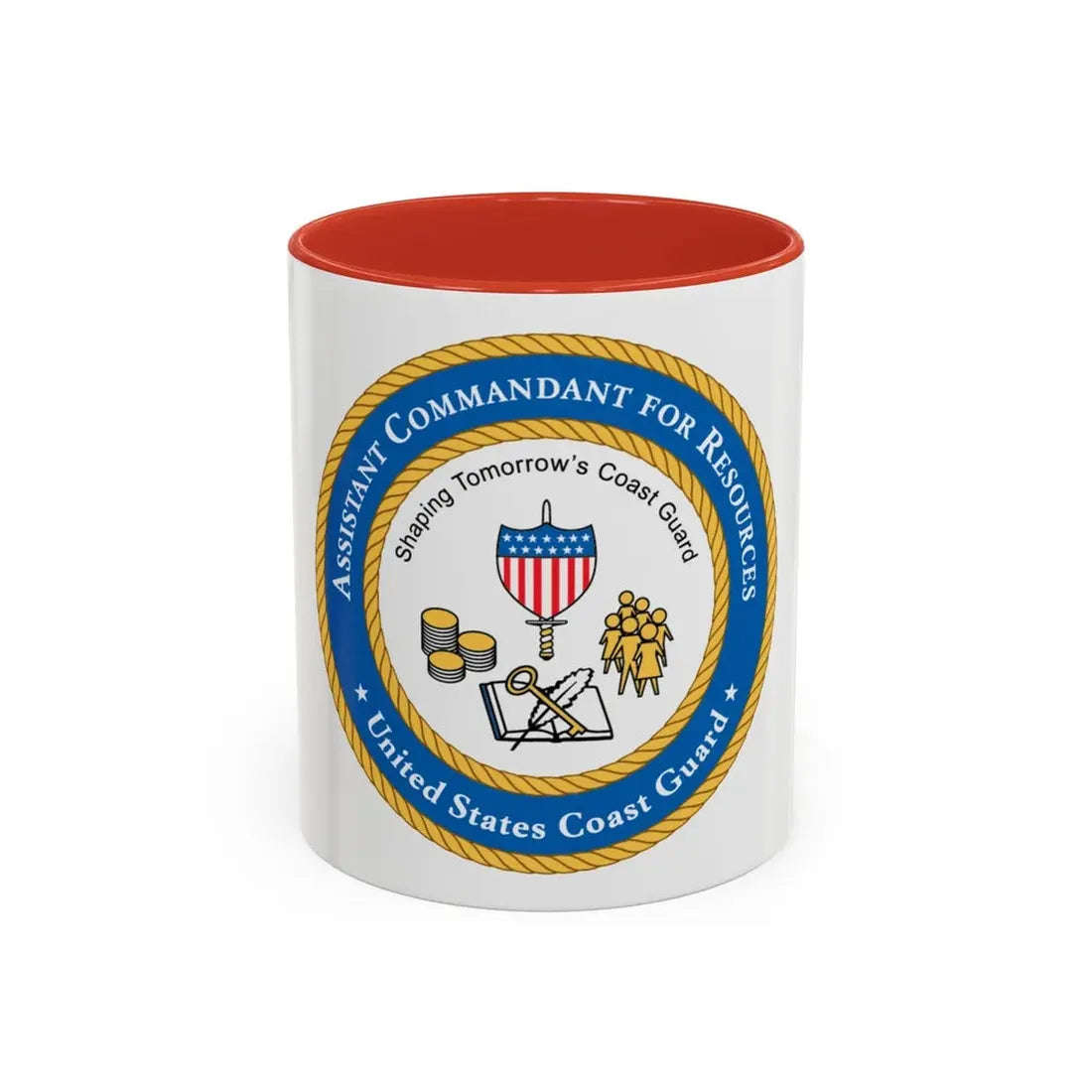USCG Asst Commandant for Resources (U.S. Coast Guard) Accent Coffee Mug 11oz Red - Go Mug Yourself