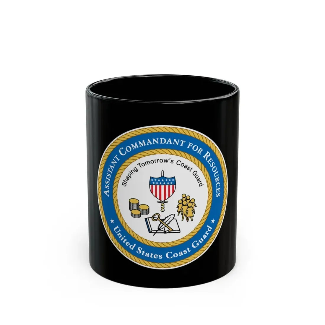 USCG Asst Commandant for Resources (U.S. Coast Guard) Black Coffee Mug 11oz - Go Mug Yourself