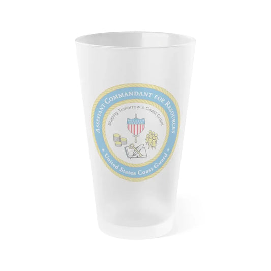 USCG Asst Commandant for Resources (U.S. Coast Guard) Frosted Pint Glass 16oz Default Title - Go Mug Yourself