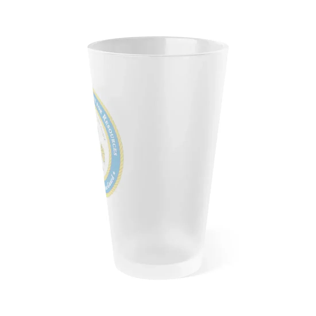 USCG Asst Commandant for Resources (U.S. Coast Guard) Frosted Pint Glass 16oz - Go Mug Yourself