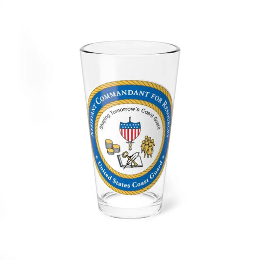 USCG Asst Commandant for Resources (U.S. Coast Guard) Pint Glass 16oz 16oz - Go Mug Yourself