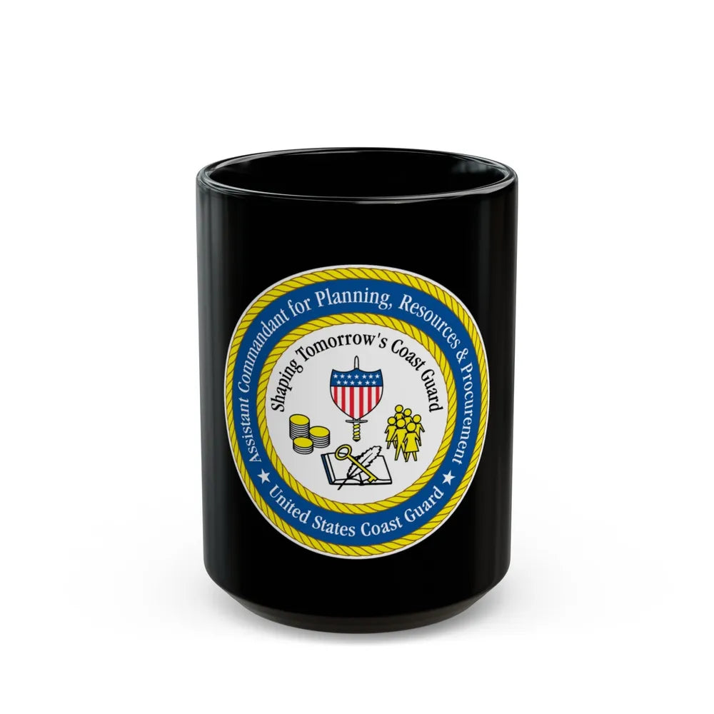 USCG Ast Comdt Plan Res & Proc (U.S. Coast Guard) Black Coffee Mug-15oz-Go Mug Yourself