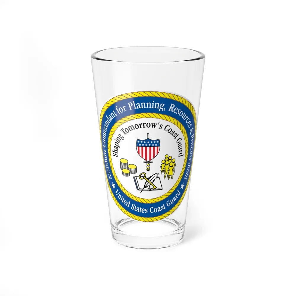 USCG Ast Comdt Plan Res & Proc (U.S. Coast Guard) Pint Glass 16oz-16oz-Go Mug Yourself