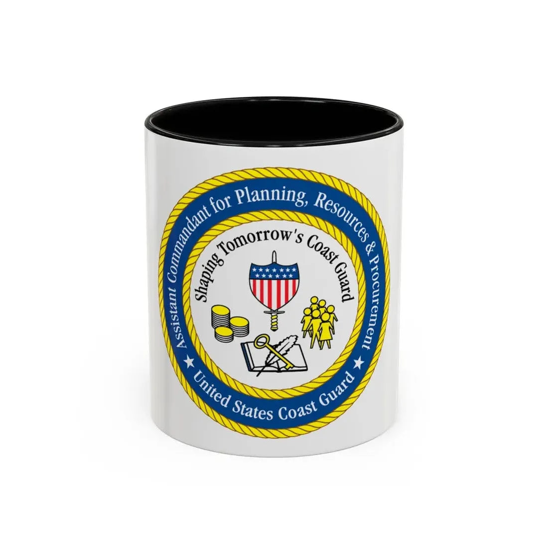 USCG Ast Comdt Plan Res & Proc (U.S. Coast Guard) Accent Coffee Mug 11oz Black - Go Mug Yourself