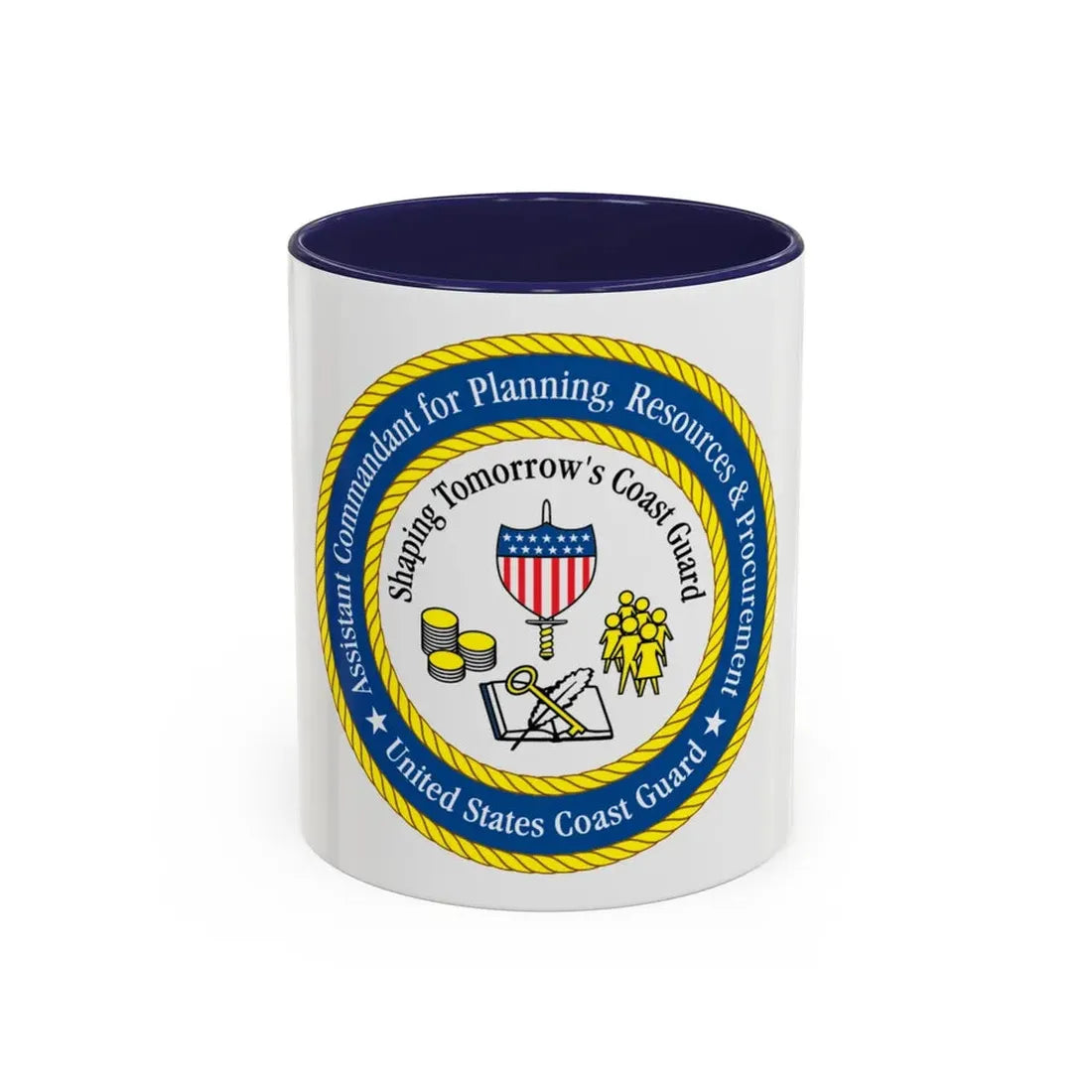 USCG Ast Comdt Plan Res & Proc (U.S. Coast Guard) Accent Coffee Mug 11oz Navy - Go Mug Yourself
