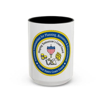 USCG Ast Comdt Plan Res & Proc (U.S. Coast Guard) Accent Coffee Mug 15oz Black - Go Mug Yourself