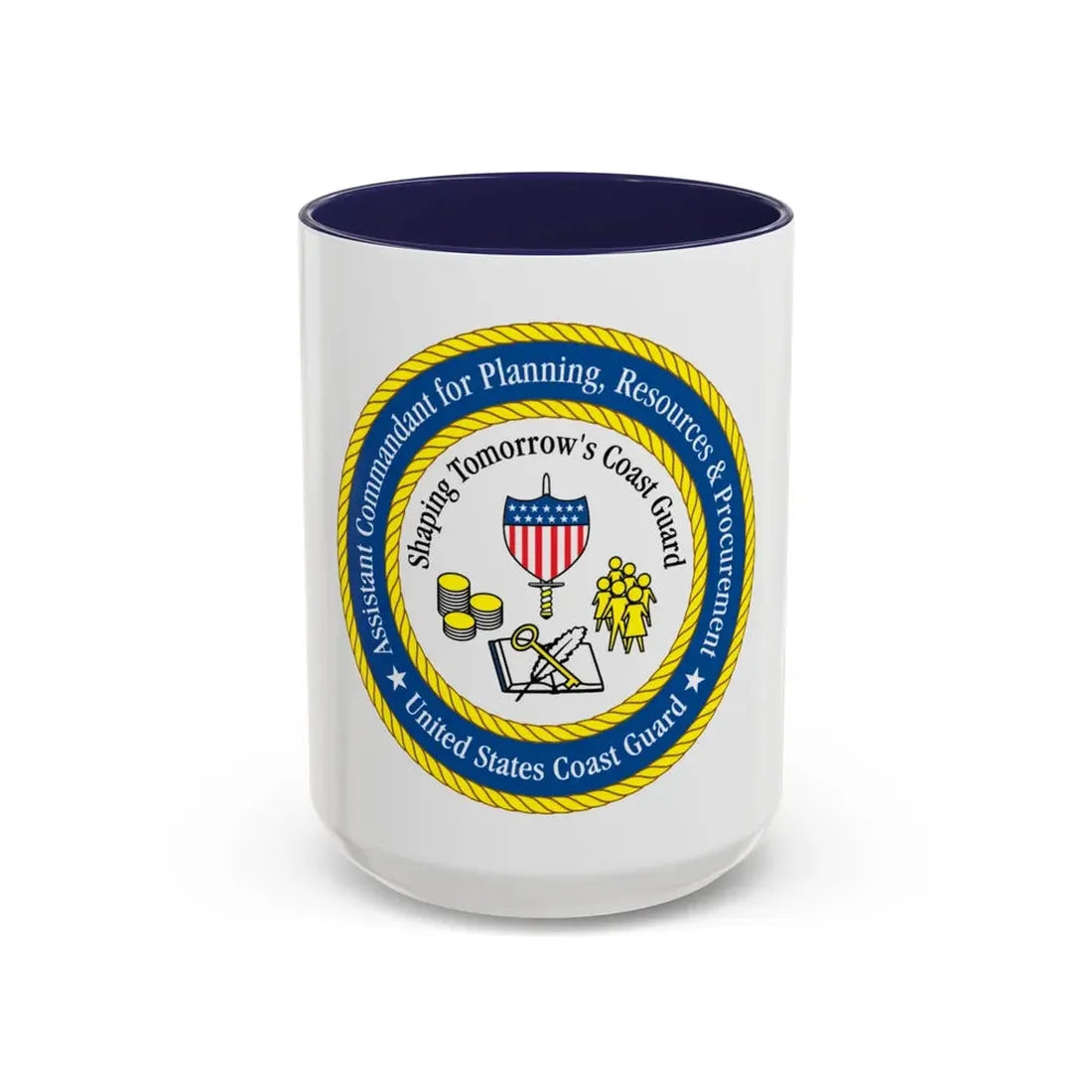 USCG Ast Comdt Plan Res & Proc (U.S. Coast Guard) Accent Coffee Mug 15oz Navy - Go Mug Yourself