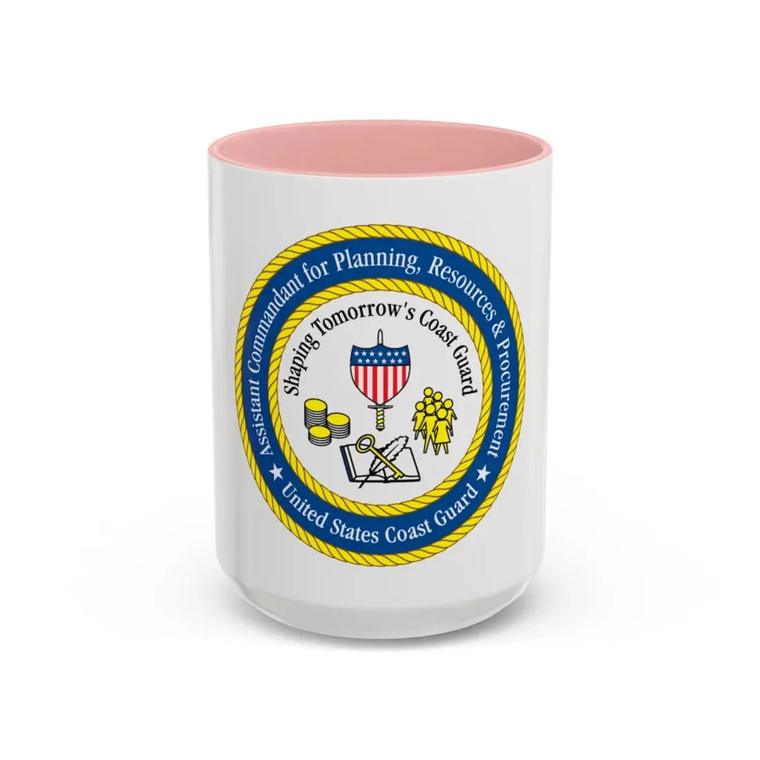 USCG Ast Comdt Plan Res & Proc (U.S. Coast Guard) Accent Coffee Mug 15oz Pink - Go Mug Yourself