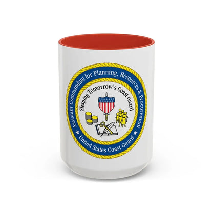 USCG Ast Comdt Plan Res & Proc (U.S. Coast Guard) Accent Coffee Mug 15oz Red - Go Mug Yourself