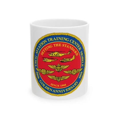 USCG Aviation Training Center Mobile (U.S. Coast Guard) White Coffee Mug-11oz-Go Mug Yourself