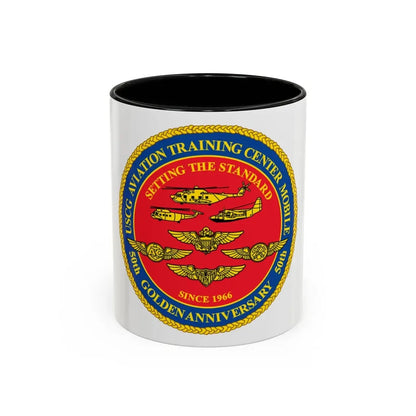 USCG Aviation Training Center Mobile (U.S. Coast Guard) Accent Coffee Mug 11oz Black - Go Mug Yourself