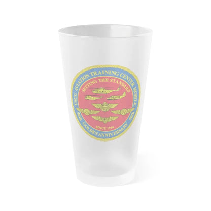USCG Aviation Training Center Mobile (U.S. Coast Guard) Frosted Pint Glass 16oz Default Title - Go Mug Yourself