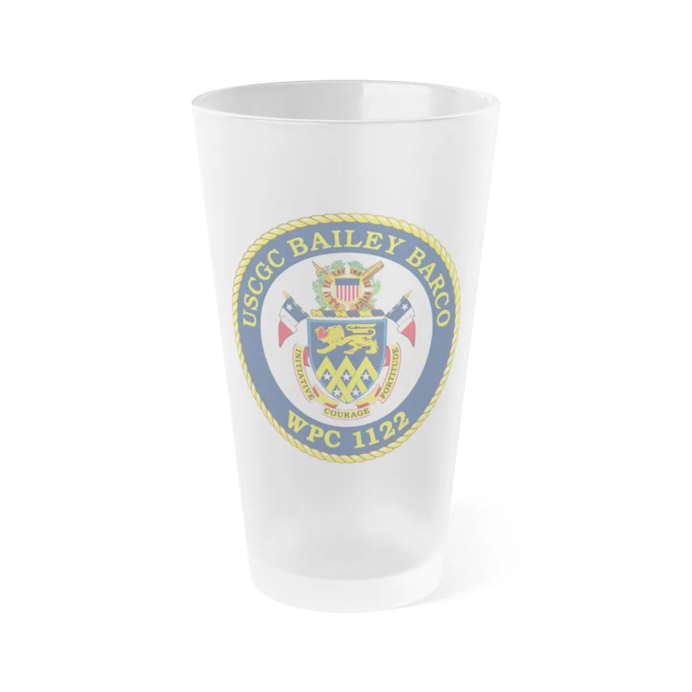 USCG Bailey Barco WPC 1122 (U.S. Coast Guard) Frosted Pint Glass 16oz-Go Mug Yourself