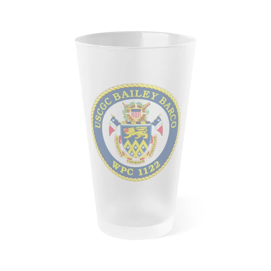 USCG Bailey Barco WPC 1122 (U.S. Coast Guard) Frosted Pint Glass 16oz-Go Mug Yourself