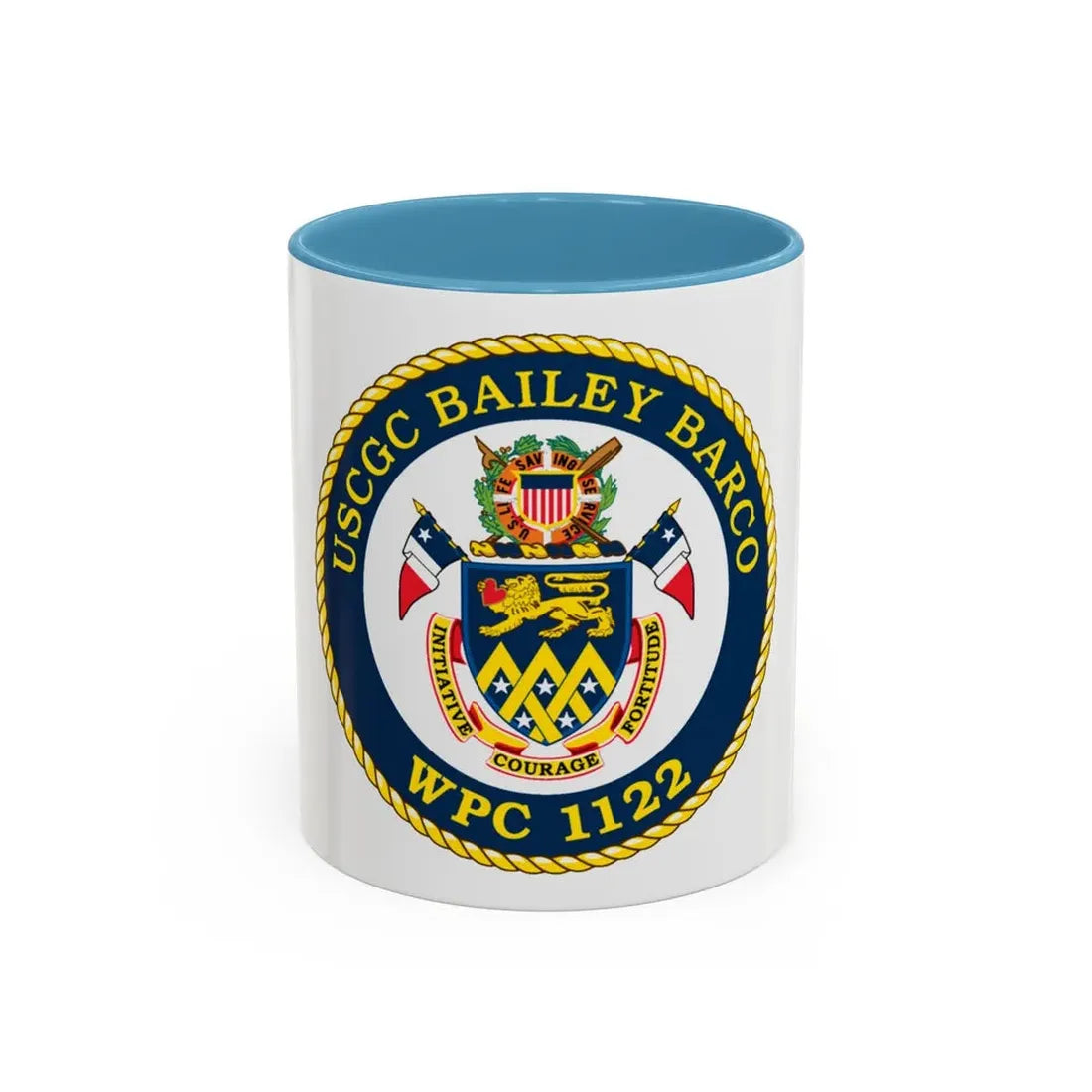 USCG Bailey Barco WPC 1122 (U.S. Coast Guard) Accent Coffee Mug 11oz Light Blue - Go Mug Yourself