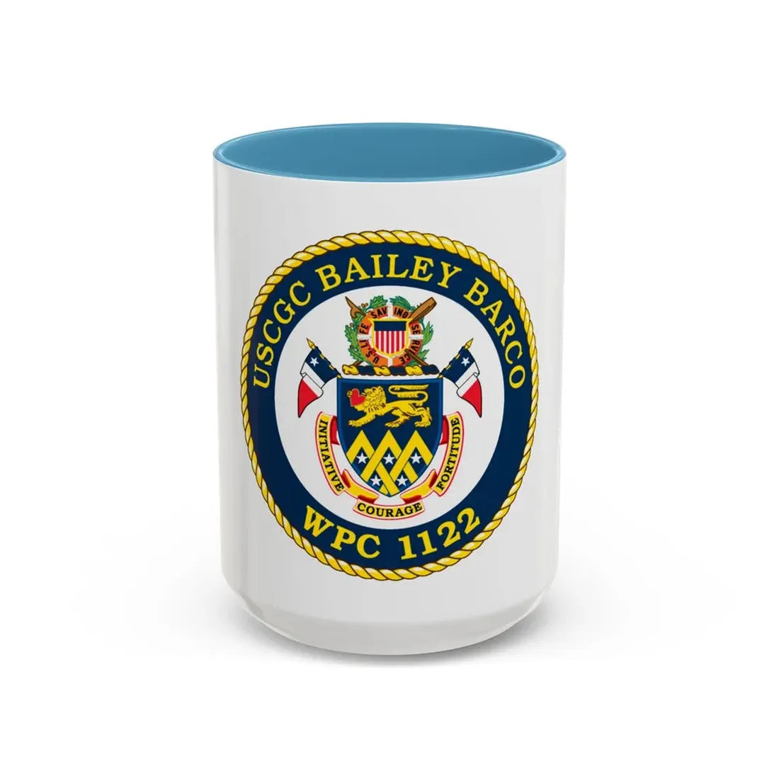 USCG Bailey Barco WPC 1122 (U.S. Coast Guard) Accent Coffee Mug 15oz Light Blue - Go Mug Yourself