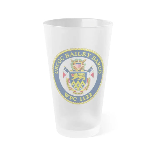 USCG Bailey Barco WPC 1122 (U.S. Coast Guard) Frosted Pint Glass 16oz Default Title - Go Mug Yourself