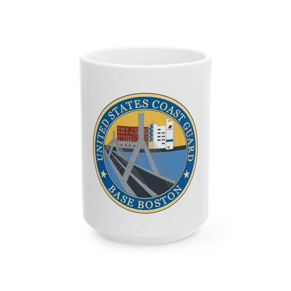 USCG Base Boston (U.S. Coast Guard) White Coffee Mug-15oz-Go Mug Yourself