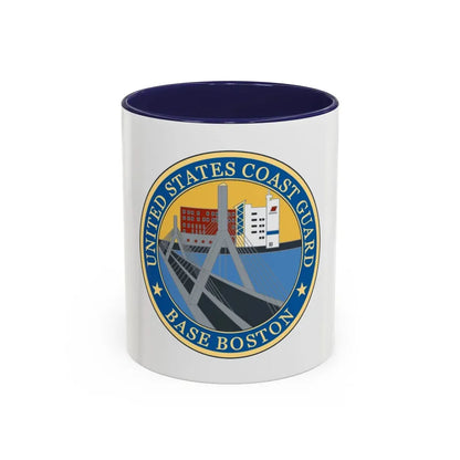 USCG Base Boston (U.S. Coast Guard) Accent Coffee Mug 11oz Navy - Go Mug Yourself