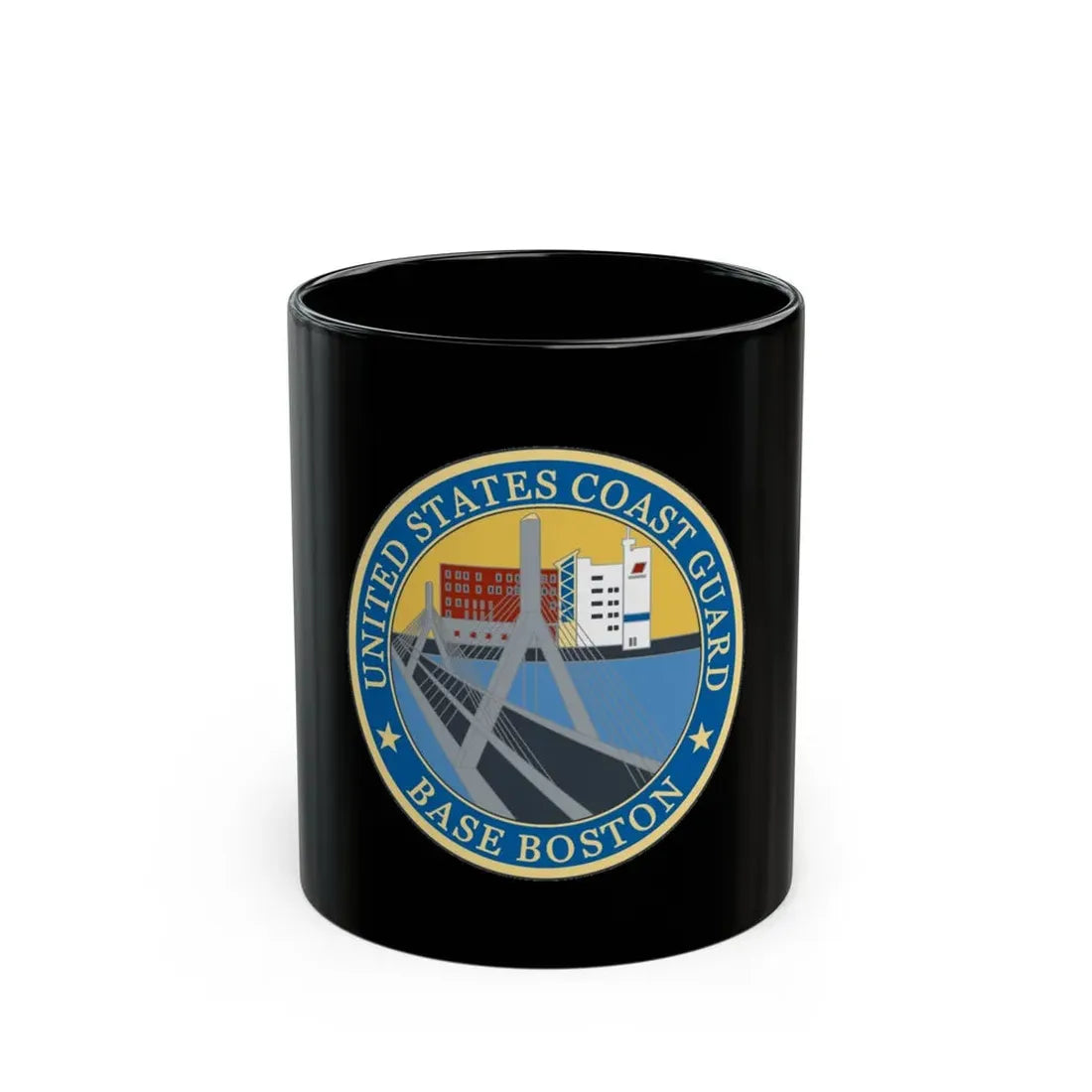 USCG Base Boston (U.S. Coast Guard) Black Coffee Mug 11oz - Go Mug Yourself