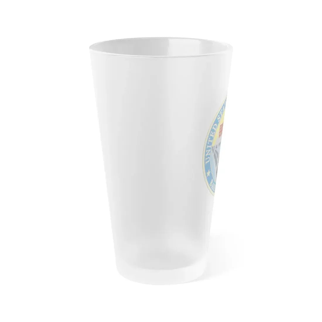 USCG Base Boston (U.S. Coast Guard) Frosted Pint Glass 16oz - Go Mug Yourself