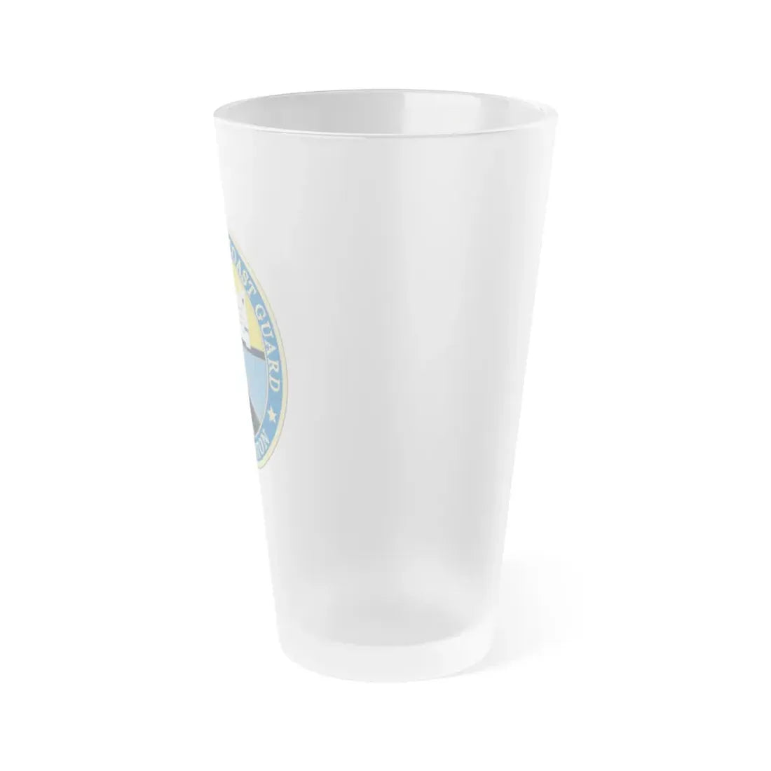 USCG Base Boston (U.S. Coast Guard) Frosted Pint Glass 16oz - Go Mug Yourself