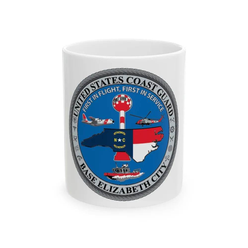 USCG Base Elizabeth City (U.S. Coast Guard) White Coffee Mug-11oz-Go Mug Yourself