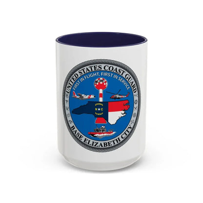 USCG Base Elizabeth City (U.S. Coast Guard) Accent Coffee Mug 15oz Navy - Go Mug Yourself