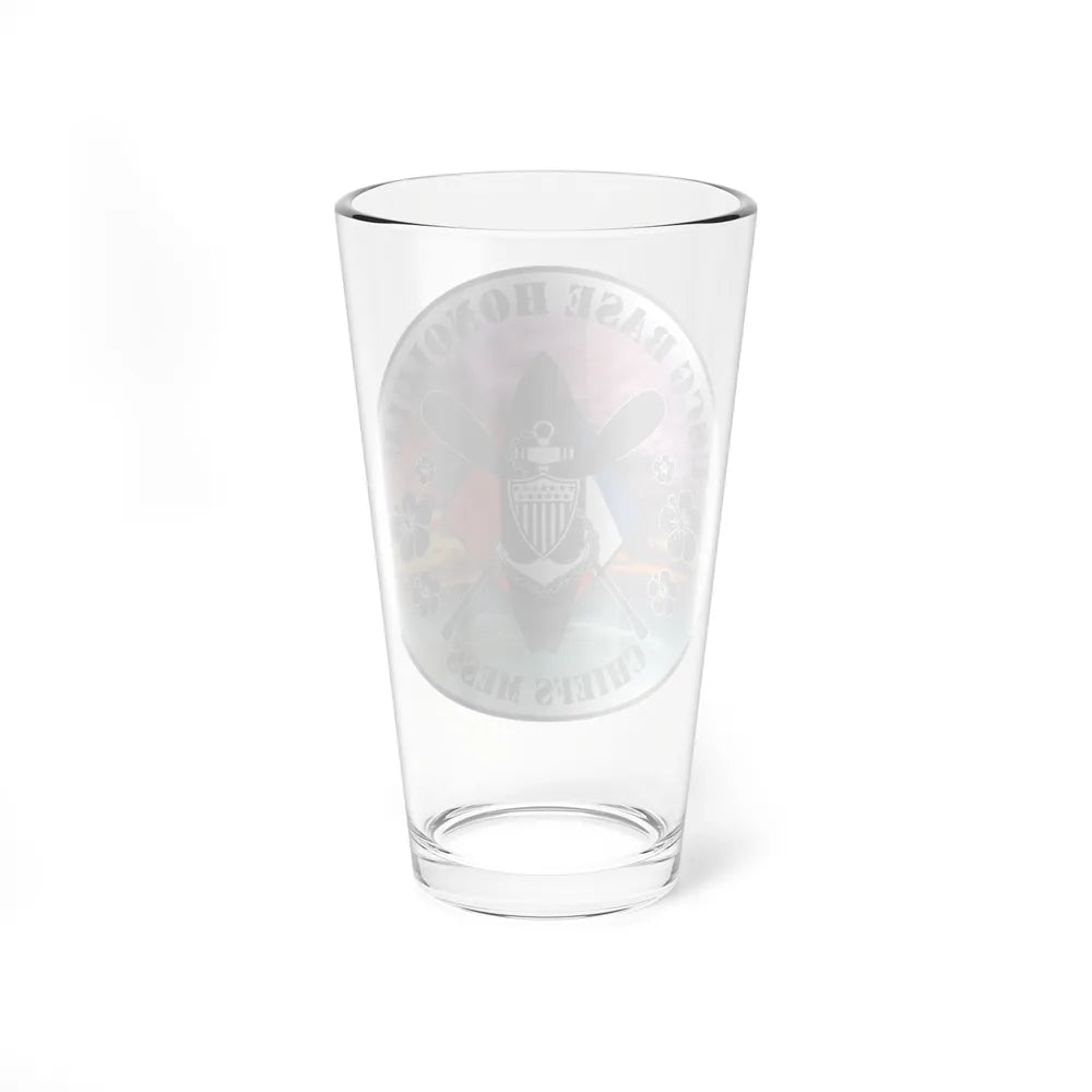 USCG Base Honolulu Chiefs Mess (U.S. Coast Guard) Pint Glass 16oz-Go Mug Yourself