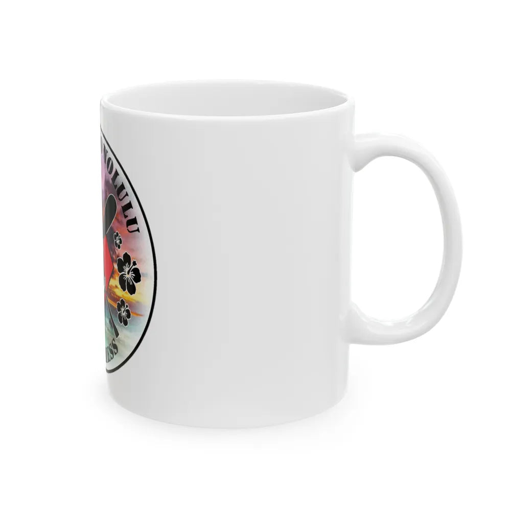 USCG Base Honolulu Chiefs Mess (U.S. Coast Guard) White Coffee Mug-Go Mug Yourself