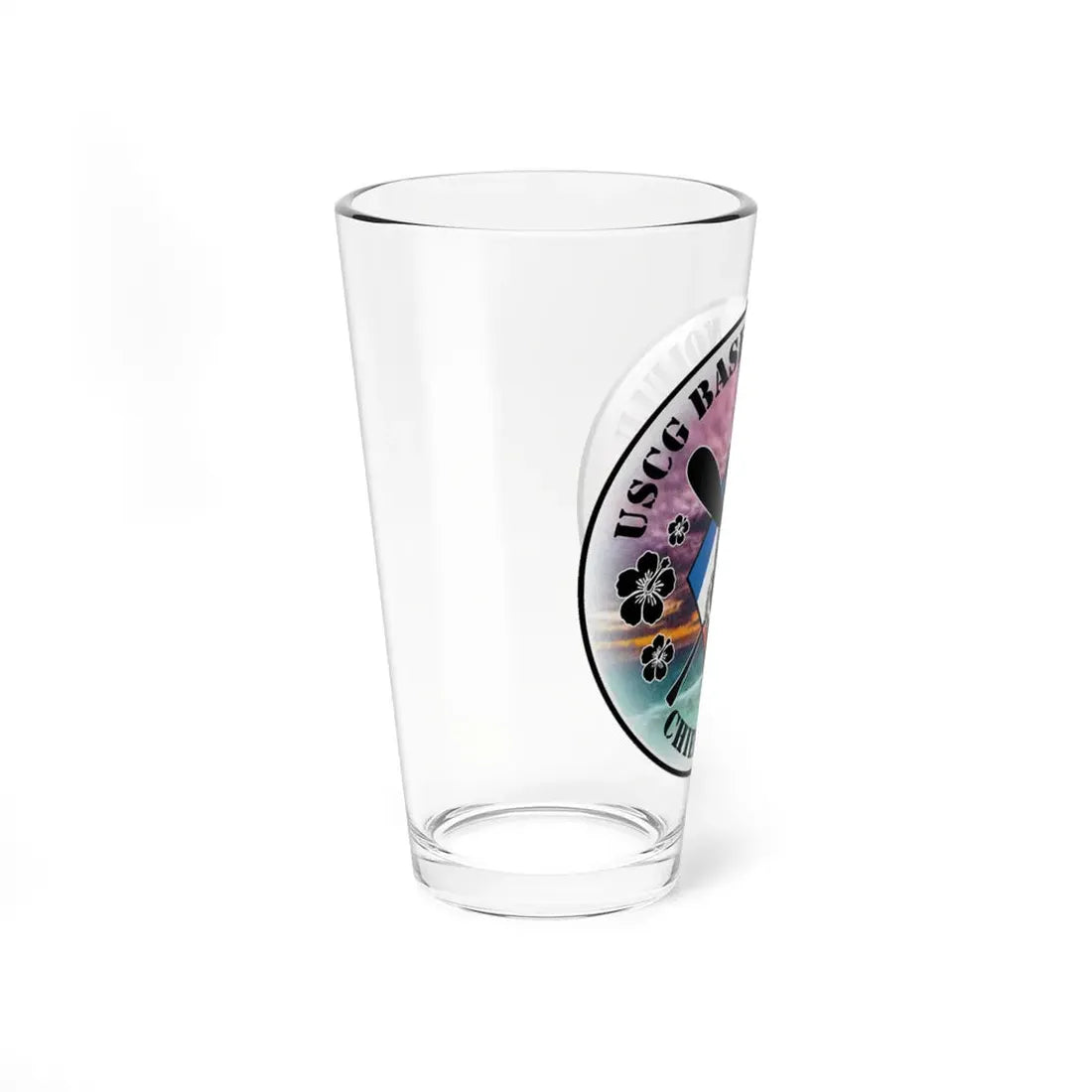 USCG Base Honolulu Chiefs Mess (U.S. Coast Guard) Pint Glass 16oz - Go Mug Yourself