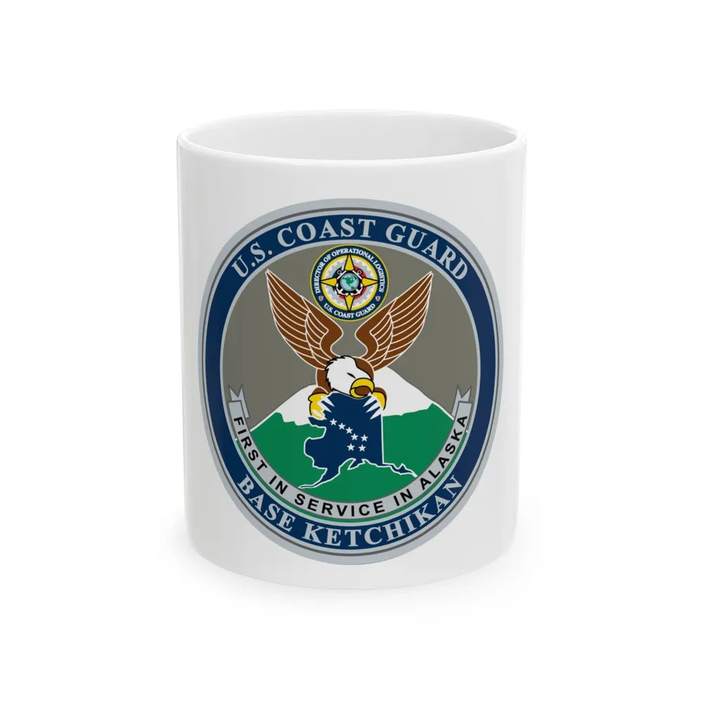 USCG Base Ketchikan (U.S. Coast Guard) White Coffee Mug-11oz-Go Mug Yourself