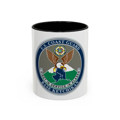 USCG Base Ketchikan (U.S. Coast Guard) Accent Coffee Mug 11oz Black - Go Mug Yourself