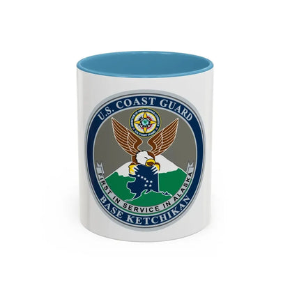 USCG Base Ketchikan (U.S. Coast Guard) Accent Coffee Mug 11oz Light Blue - Go Mug Yourself