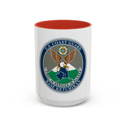 USCG Base Ketchikan (U.S. Coast Guard) Accent Coffee Mug 15oz Red - Go Mug Yourself