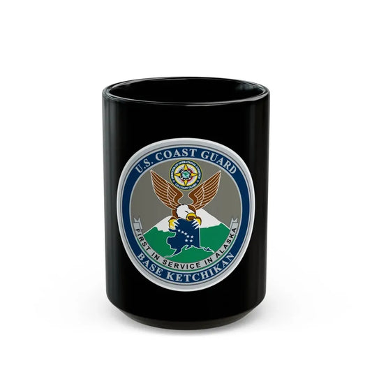USCG Base Ketchikan (U.S. Coast Guard) Black Coffee Mug 15oz - Go Mug Yourself