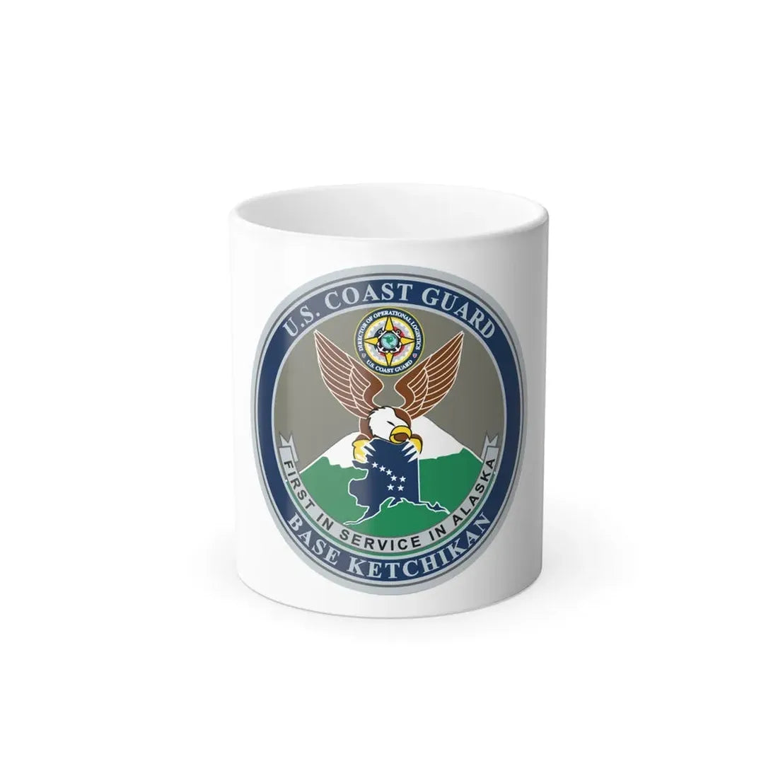 USCG Base Ketchikan (U.S. Coast Guard) Color Changing Coffee Mug 11oz - Go Mug Yourself